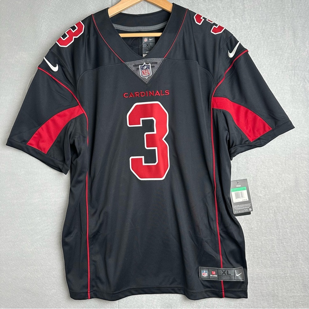 Nike Jersey Stitched Carson Palmer #3 Arizona Cardinals Mens XL Black Red NFL